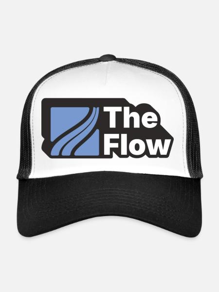 The Flow Pattern Design - Trucker Cap - white/black - Front