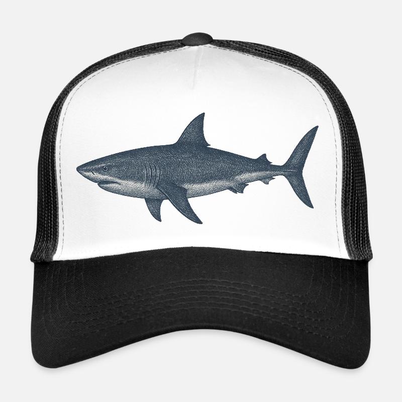 Deep Sea Shark Illustration Trucker Cap