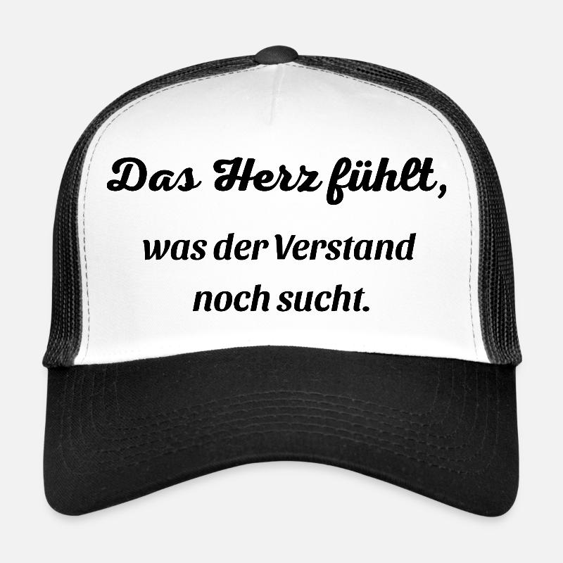 The heart feels - Trucker Cap - white/black