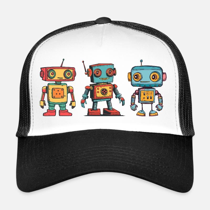 Illustration de robot rétro nostalgique Casquette trucker 