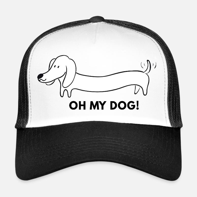 Dessin animé Long Teckel Casquette trucker 
