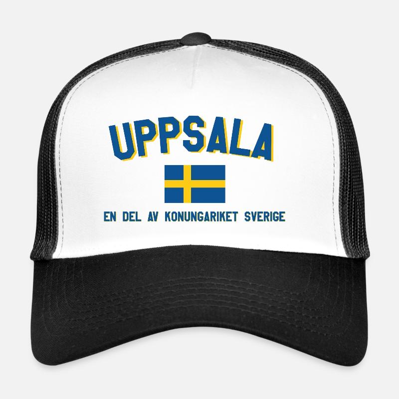 Logo d’Uppsala avec drapeau Casquette trucker 