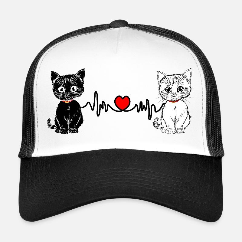 Battement - Casquette trucker - blanc/noir