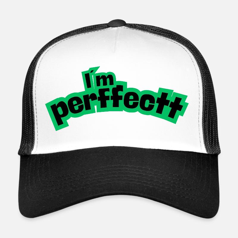 Perfektes Grün - Trucker Cap - Weiß/Schwarz