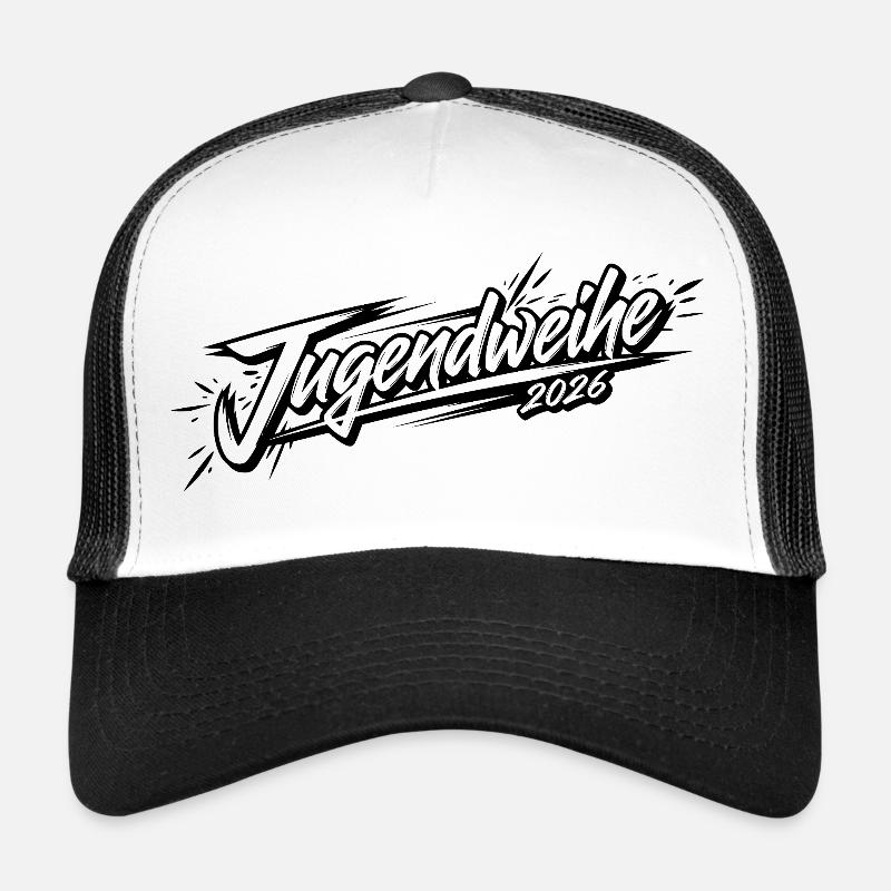 Jugendweihe 2026 - Trucker Cap - Weiß/Schwarz