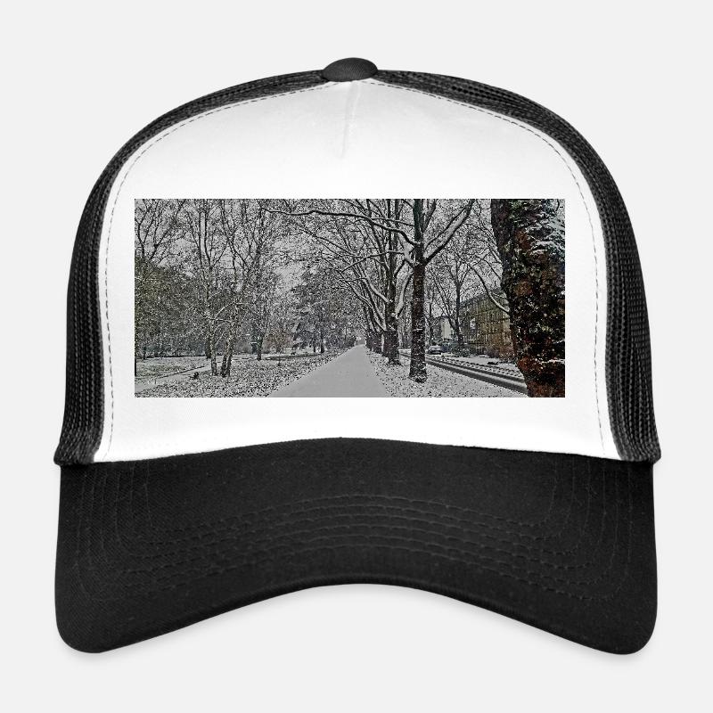 Avenue d’hiver sous la neige Casquette trucker 