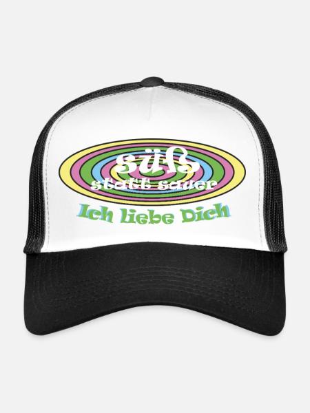 sweet instead of sour Valentine's Day reconciliation - Trucker Cap - white/black - Front