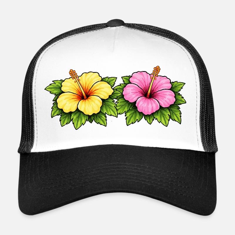 Fleurs tropicales d’hibiscus Casquette trucker 