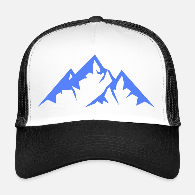 Blaue Bergsilhouette Trucker Cap