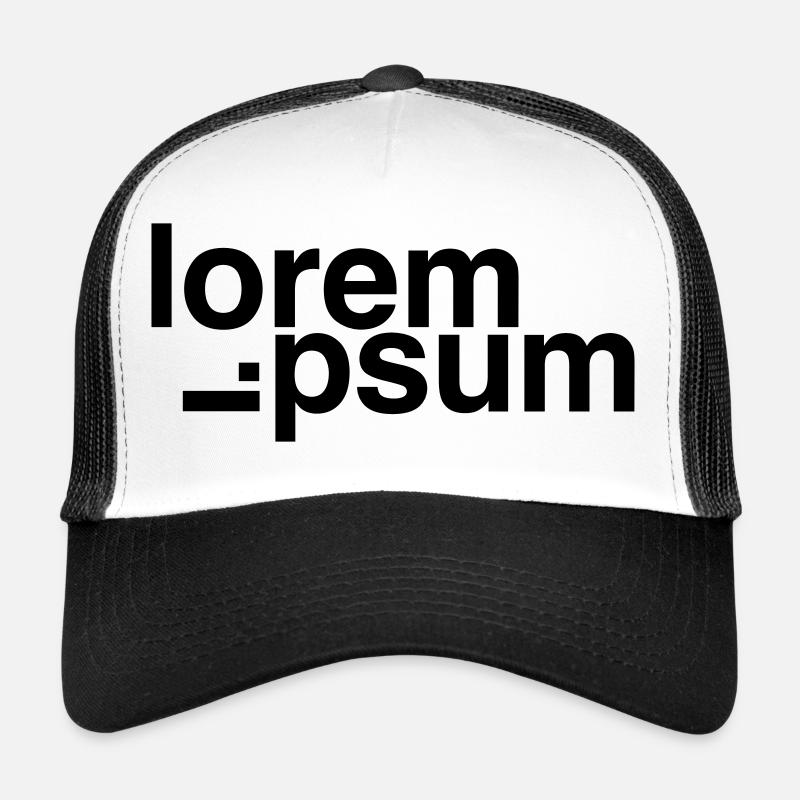 Lorem Ipsum - Casquette trucker  - blanc/noir
