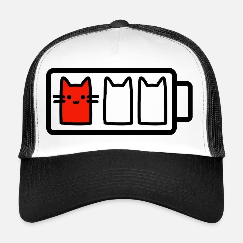 Katze mit wenig Batterie Trucker Cap