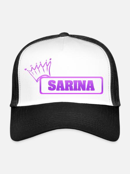 Sarina enfant - Casquette trucker  - blanc/noir - Devant