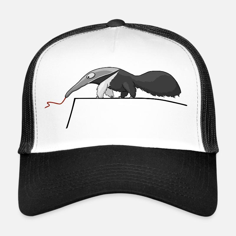 Ameisenbär - Trucker Cap - Weiß/Schwarz