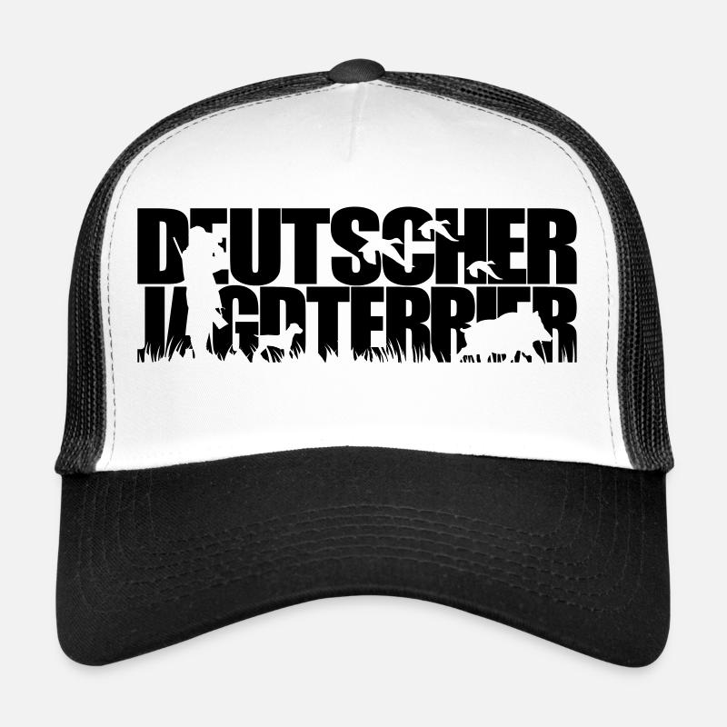 DEUTSCHER JAGDTERRIER Jagdhund - Trucker Cap - Weiß/Schwarz
