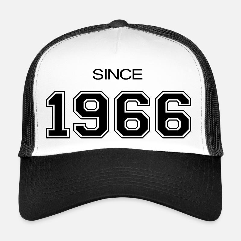 cadeau d'anniversaire 1966 - Casquette trucker  - blanc/noir