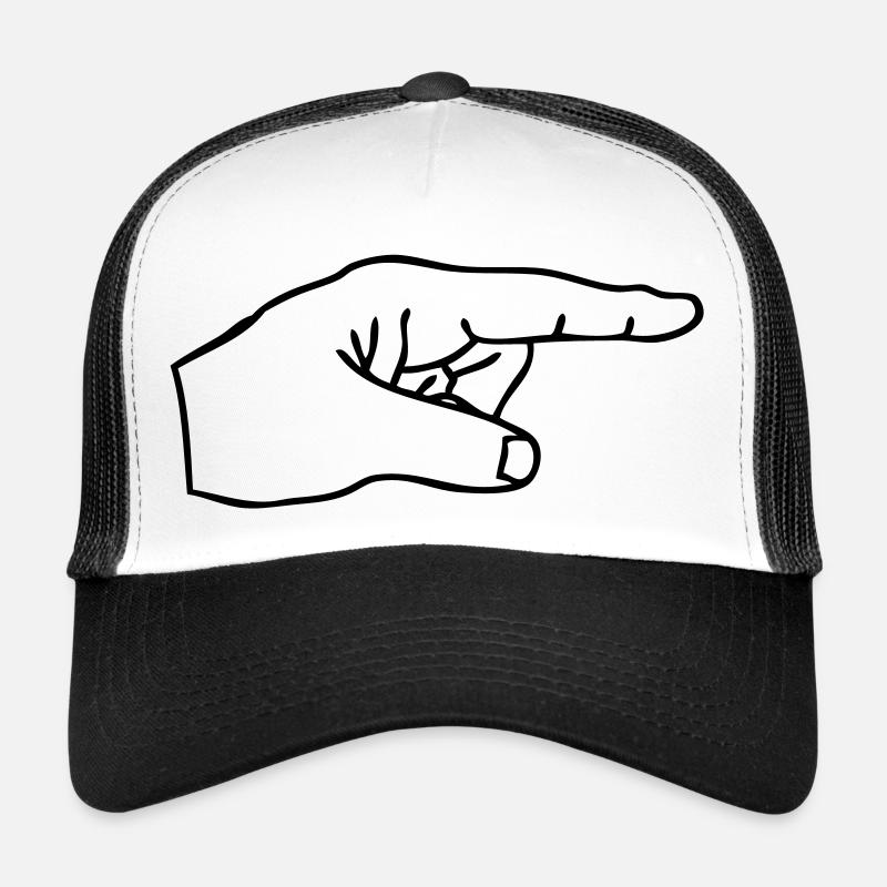 index finger hand finger tip Trucker Cap