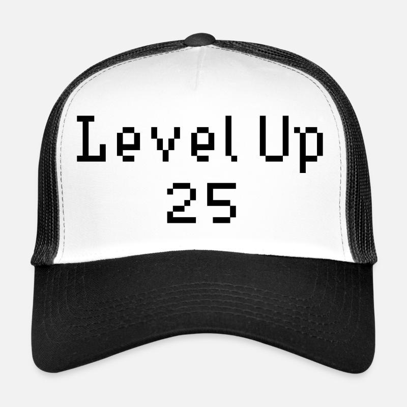 Level Up - 25e anniversaire - Casquette trucker  - blanc/noir