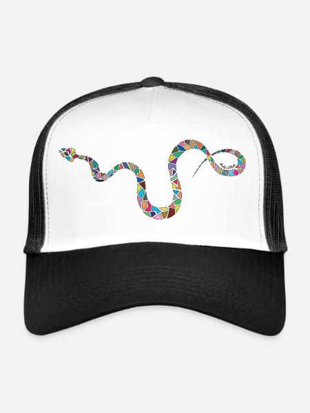 Colorful Snake - Colorful snake - Trucker Cap - white/black
