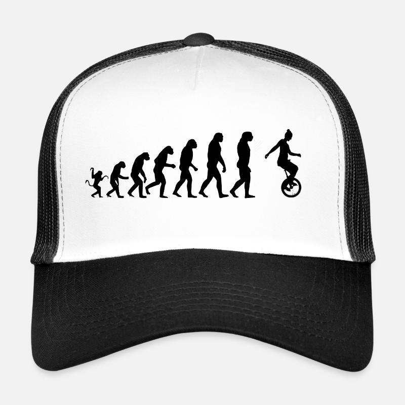 Einradfahrer Evolution - Trucker Cap - Weiß/Schwarz