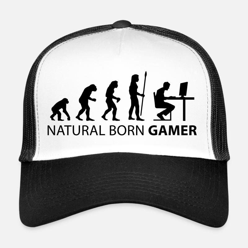 evolution natural born gamer Trucker Cap