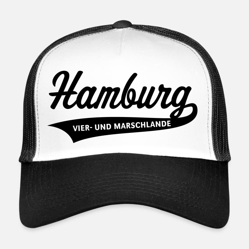 Hamburg – Vier- und Marschlande (Vierlande) - Trucker Cap - Weiß/Schwarz