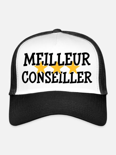 Meilleur Conseiller - Casquette trucker  - blanc/noir - Devant