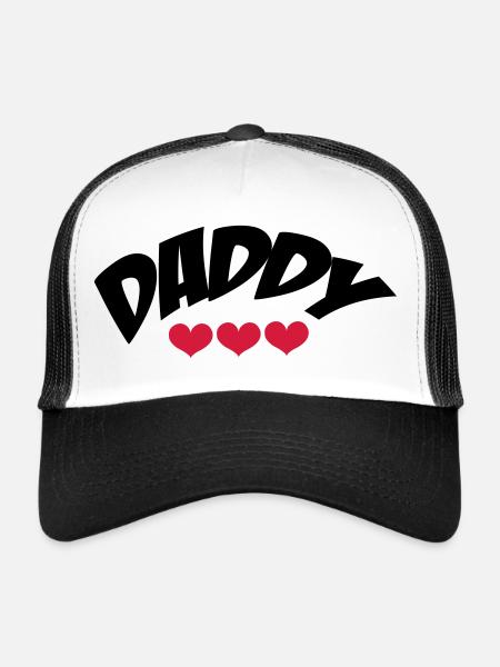 Daddy - Casquette trucker  - blanc/noir - Devant