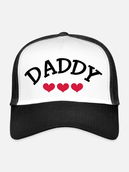Daddy - Casquette trucker  - blanc/noir - Devant