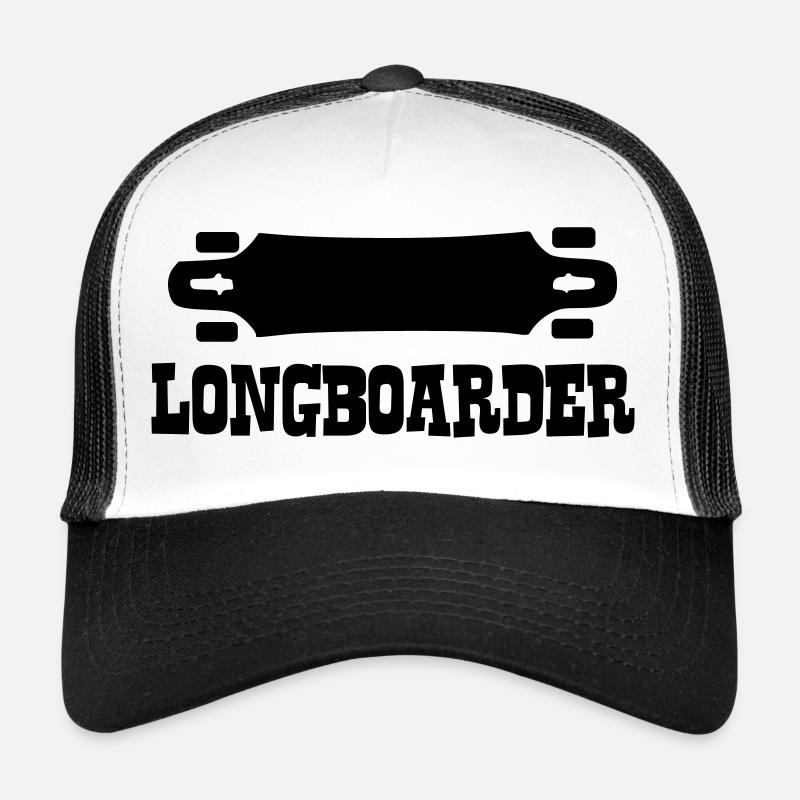 Longboard,Longboarder,Skateboard,Skate,Skater - Trucker Cap - Weiß/Schwarz