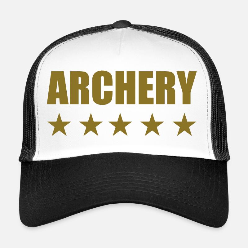 Archery / Bogenschießen / Tir à l'arc - Casquette trucker  - blanc/noir