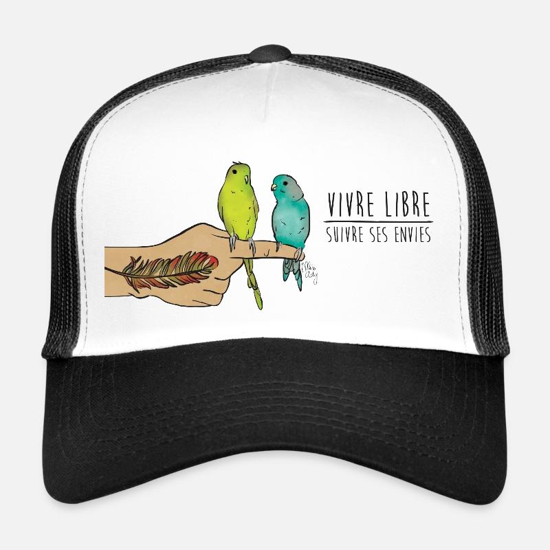 main perruches Casquette trucker 