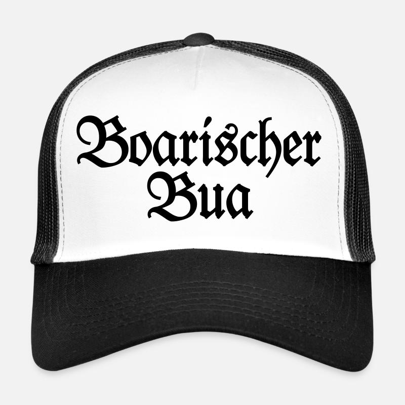 Boarischer Bua - Ein Junge aus Bayern - Trucker Cap - Weiß/Schwarz