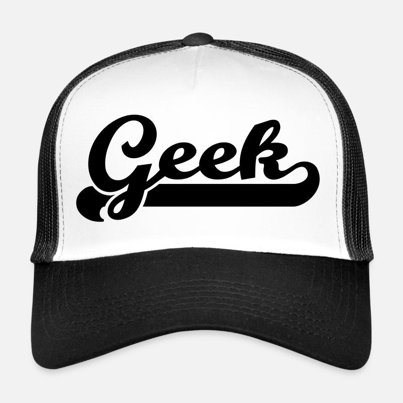 geek - Trucker Cap - Weiß/Schwarz