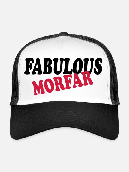 Fabulous morfar 111 - Casquette trucker  - blanc/noir - Devant