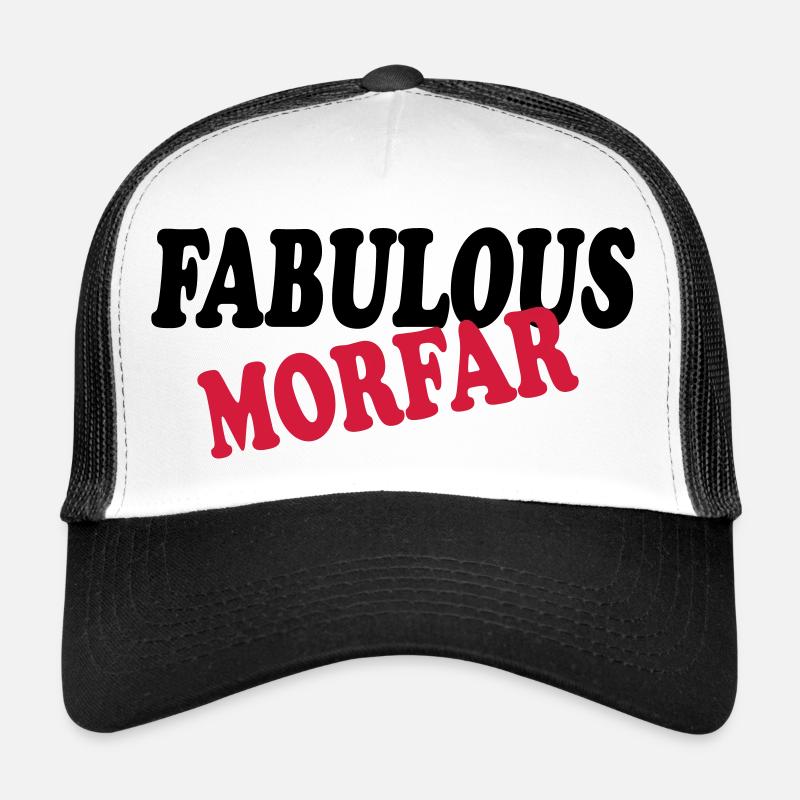Fabulous morfar 111 - Trucker Cap - Weiß/Schwarz