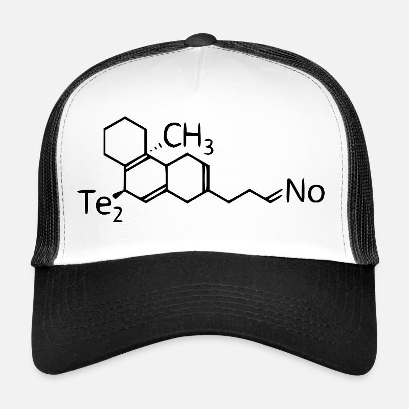 Techno - Casquette trucker  - blanc/noir