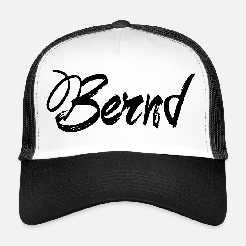 Bernd - Trucker Cap - Weiß/Schwarz