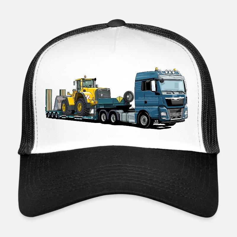 Tieflader mit Bagger Trucker Cap