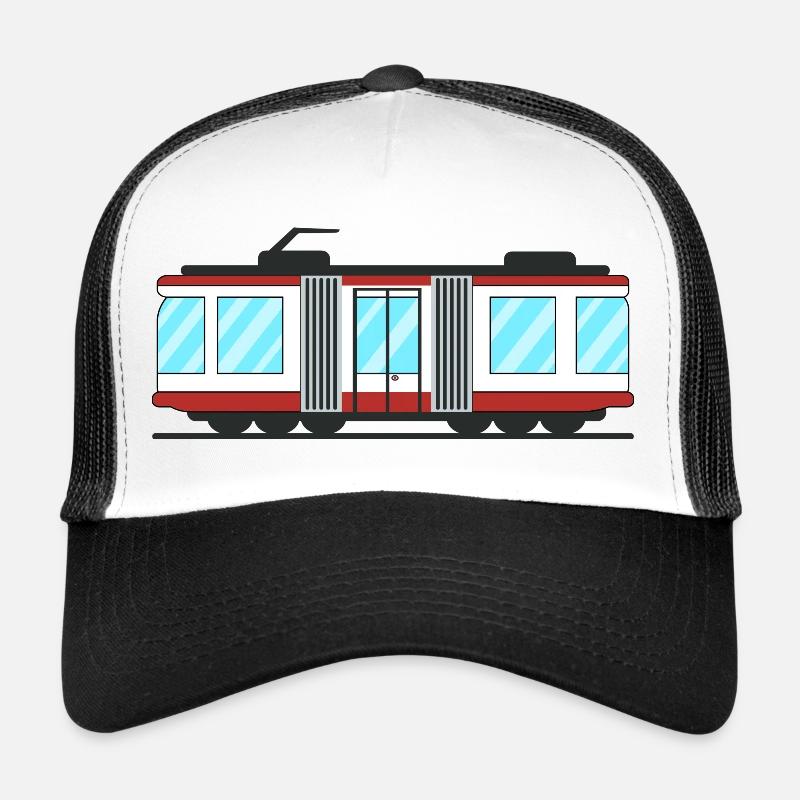Tram Straßenbahn - Trucker Cap - Weiß/Schwarz