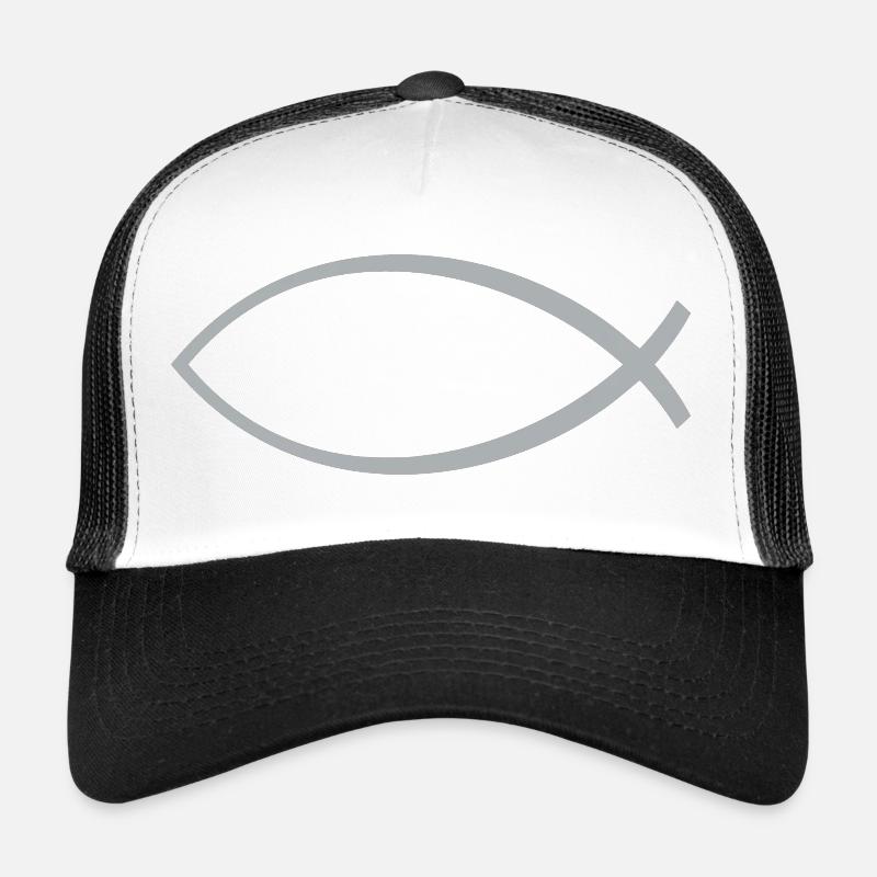 Ichtus poisson argent Casquette trucker 