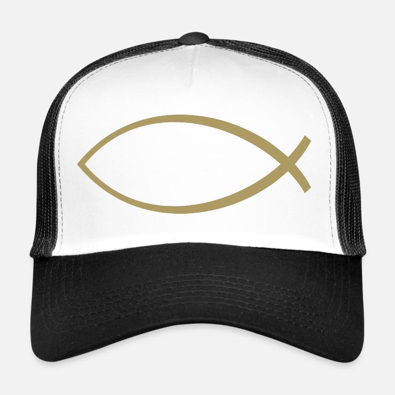 Ichtusfisch Gold Trucker Cap