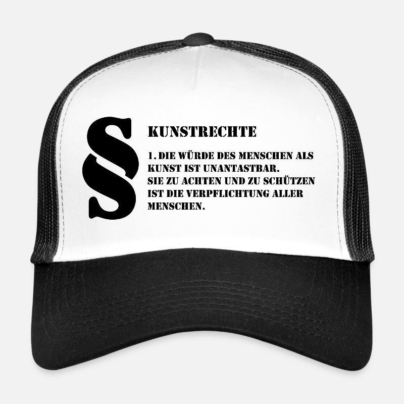 1 Kunstrechte | Jeder Mensch ist Kunst Trucker Cap