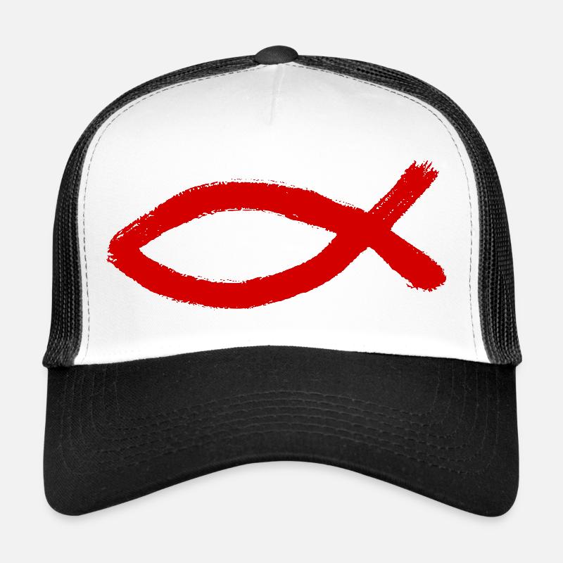 Jésus poisson Ichthys poisson poisson poisson Casquette trucker 
