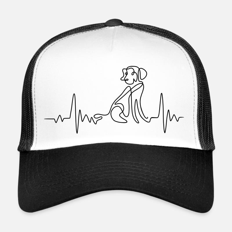 Heartbeat Dog - Trucker Cap - white/black