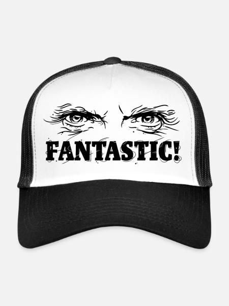 Fantastique! - Casquette trucker  - blanc/noir - Devant