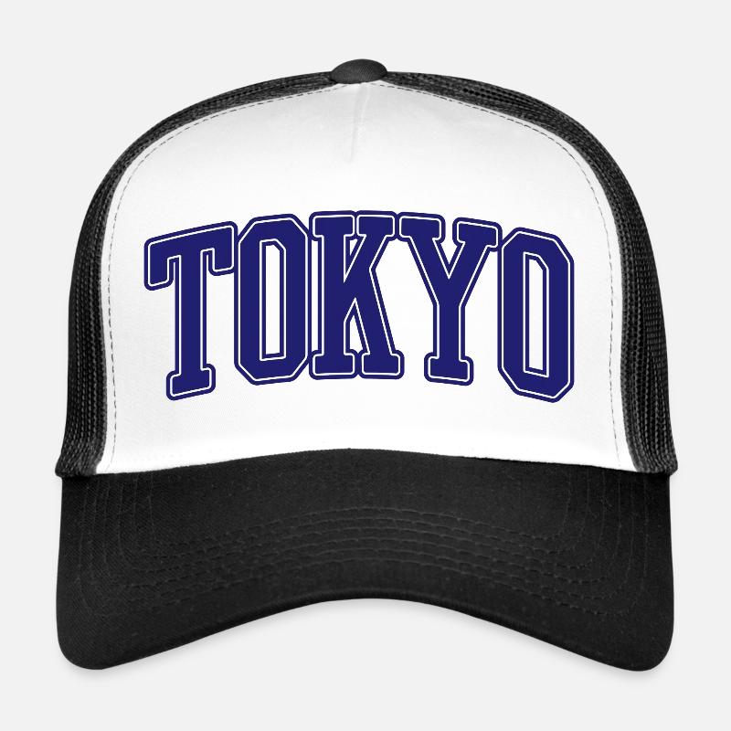 Lettrage bleu de la Varsity de Tokyo Casquette trucker 