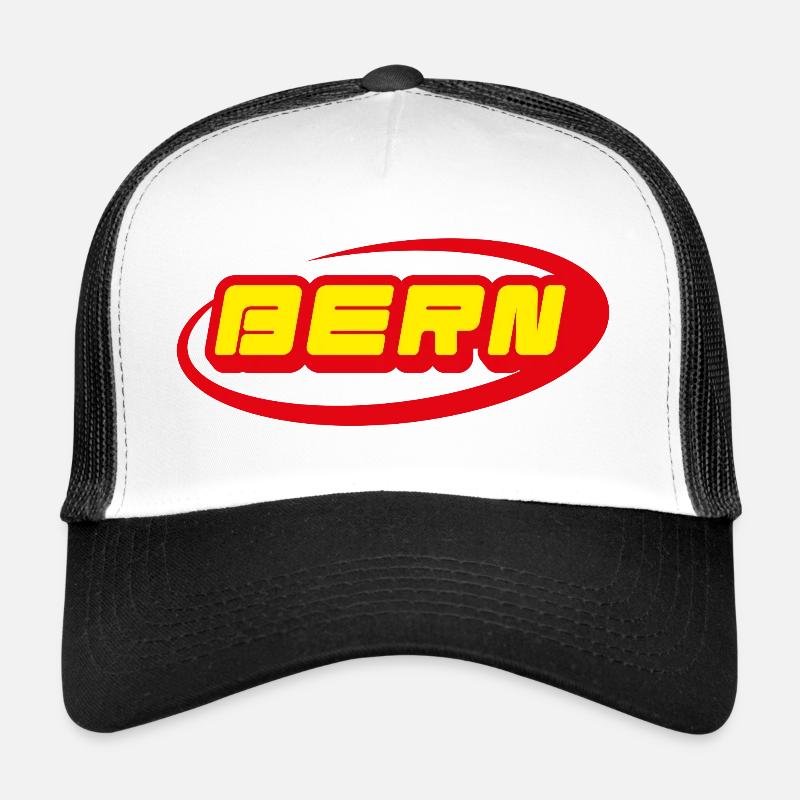 Logo néon de Berne Jaune Rouge Casquette trucker 