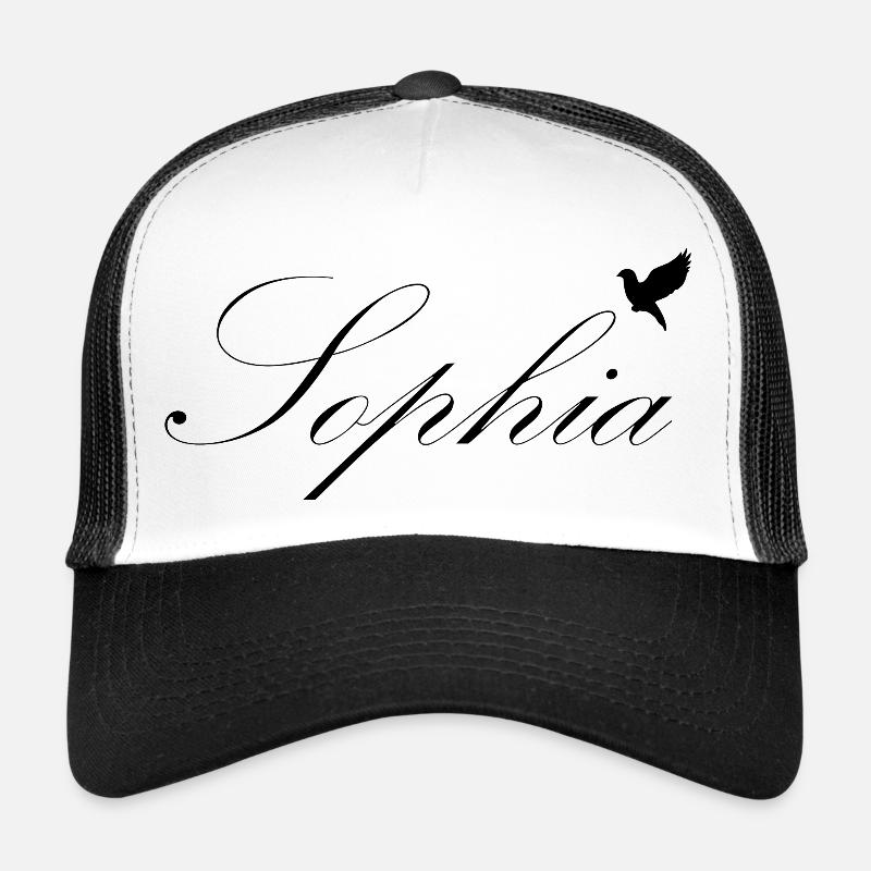 Sophia beautiful name Black - Trucker Cap - white/black