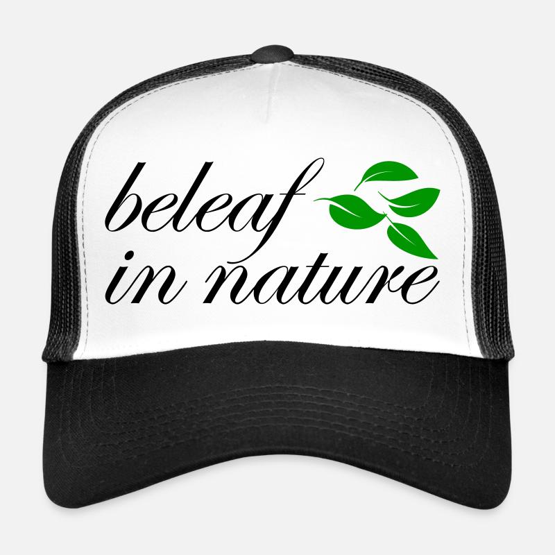 beleaf in nature - Trucker Cap - Weiß/Schwarz