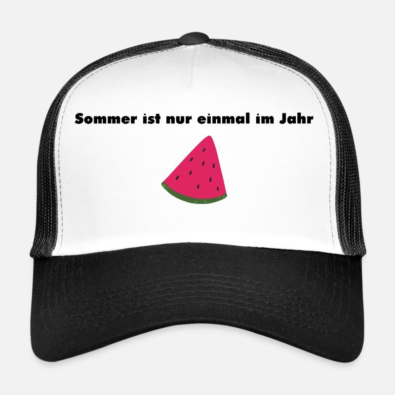 Sommer ist nur einmal im Jahr - Trucker Cap - Weiß/Schwarz